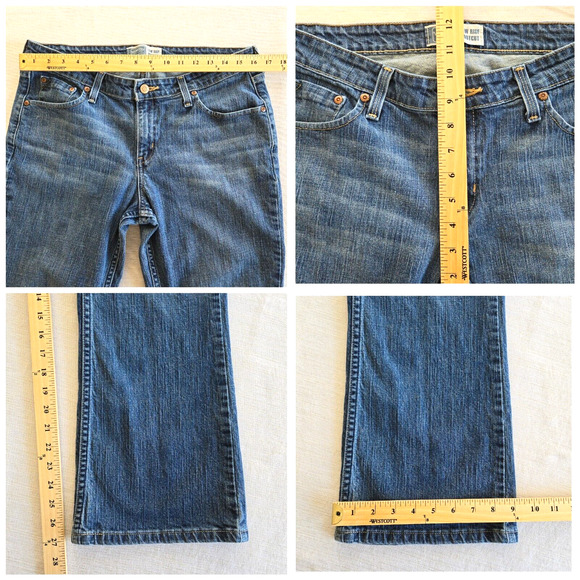 Levis Jeans Womens 12 Low Rise Bootcut Stretch Signature Denim Casual Boho Y2K - Picture 11 of 11